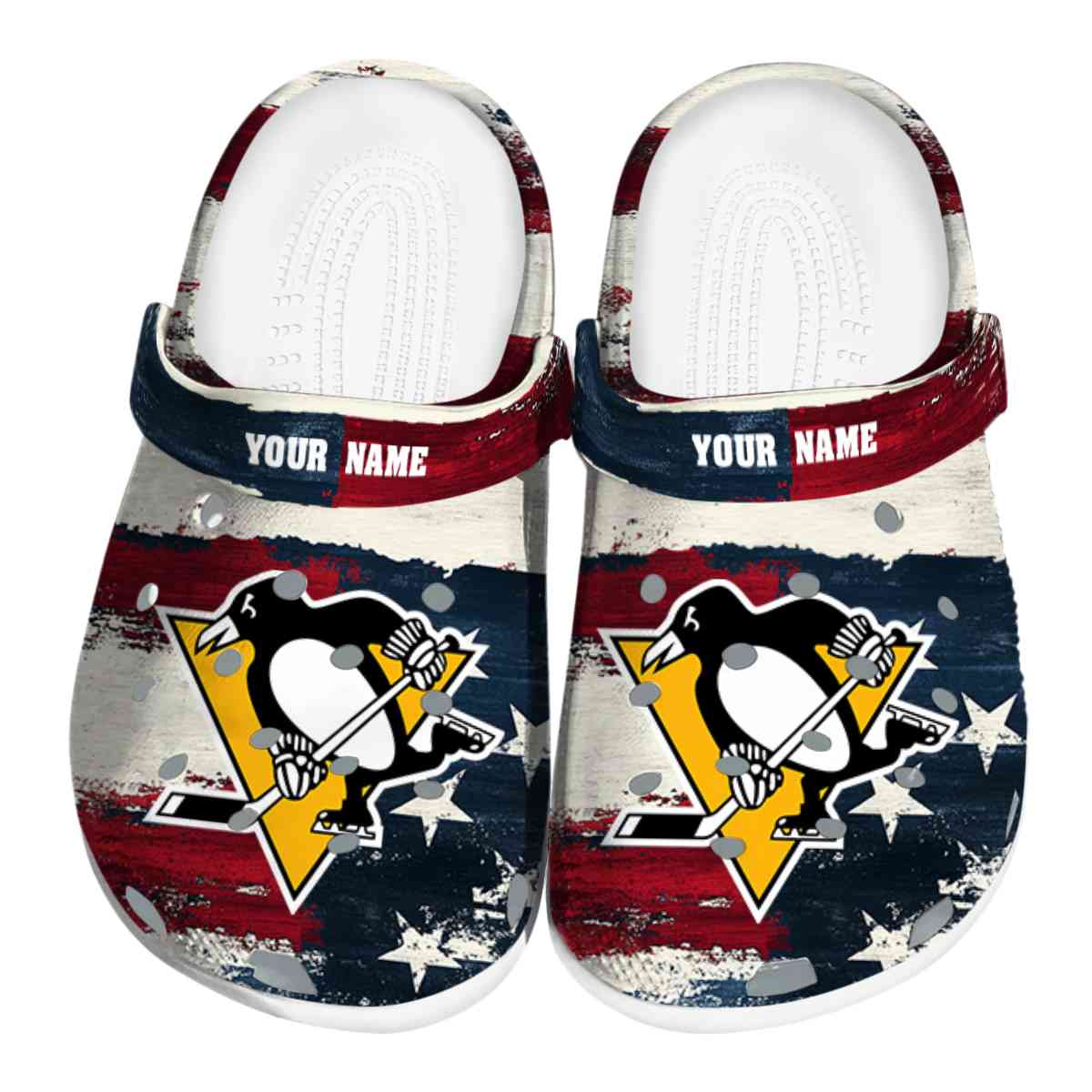 footwearmerch pittsburgh penguins nhl sport crocs crocband clogs shoes comfortable for men women and kids zuhrj