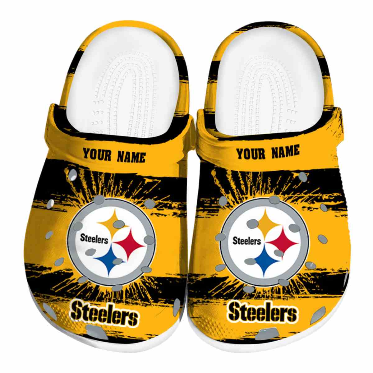 footwearmerch pittsburgh steelers nfl sport crocs crocband clogs shoes comfortable for men women and kids 14uau