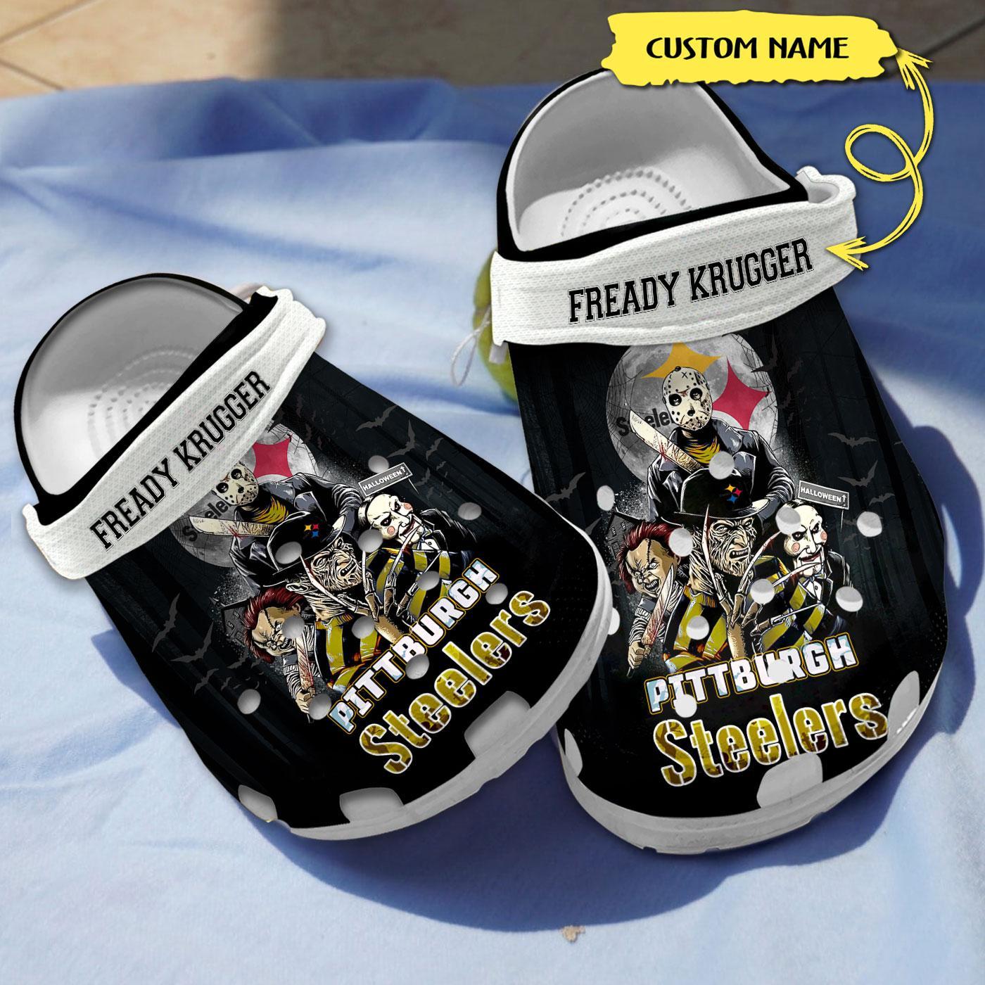 footwearmerch pittsburgh steelers nfl sport crocs crocband clogs shoes comfortable for men women and kids 1s1xp