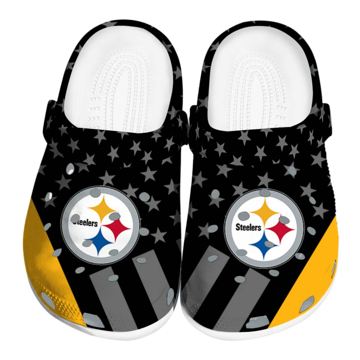 footwearmerch pittsburgh steelers nfl sport crocs crocband clogs shoes comfortable for men women and kids 76so0