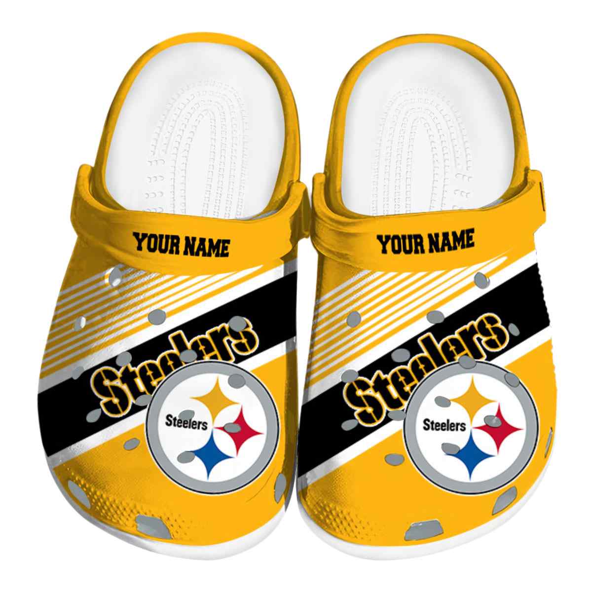 footwearmerch pittsburgh steelers nfl sport crocs crocband clogs shoes comfortable for men women and kids agntc