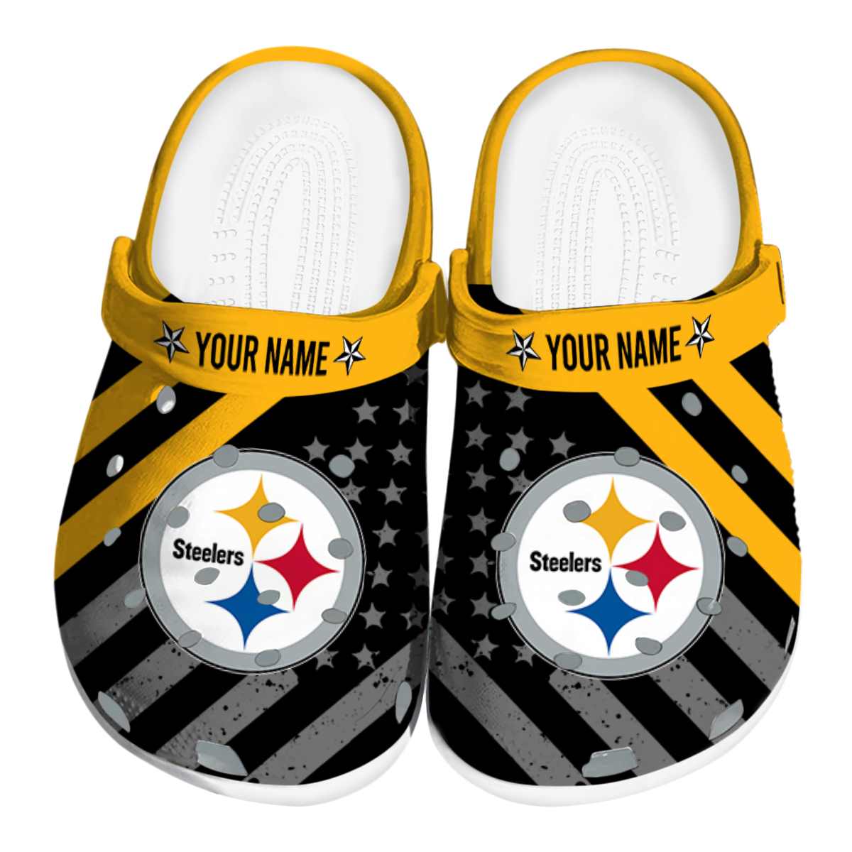 footwearmerch pittsburgh steelers nfl sport crocs crocband clogs shoes comfortable for men women and kids f5yz2