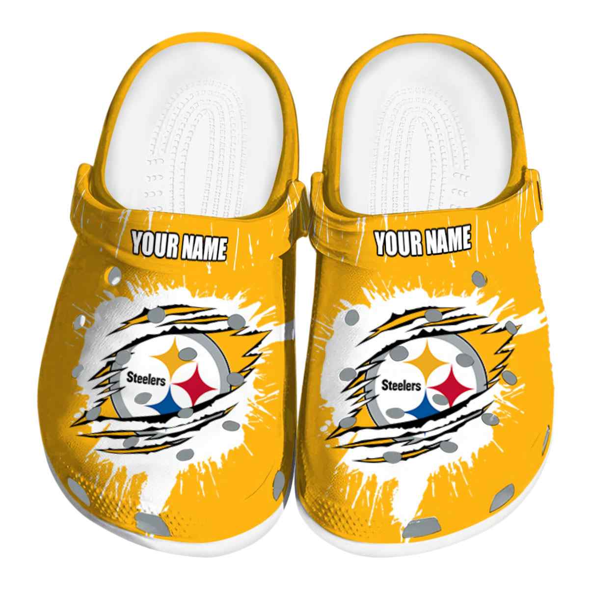 footwearmerch pittsburgh steelers nfl sport crocs crocband clogs shoes comfortable for men women and kids k7aoj