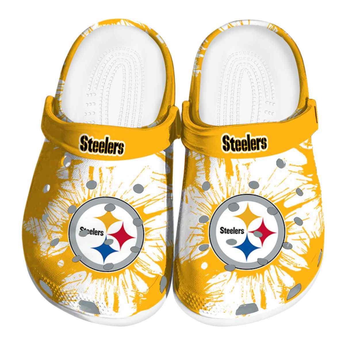 footwearmerch pittsburgh steelers nfl sport crocs crocband clogs shoes comfortable for men women and kids lgy28