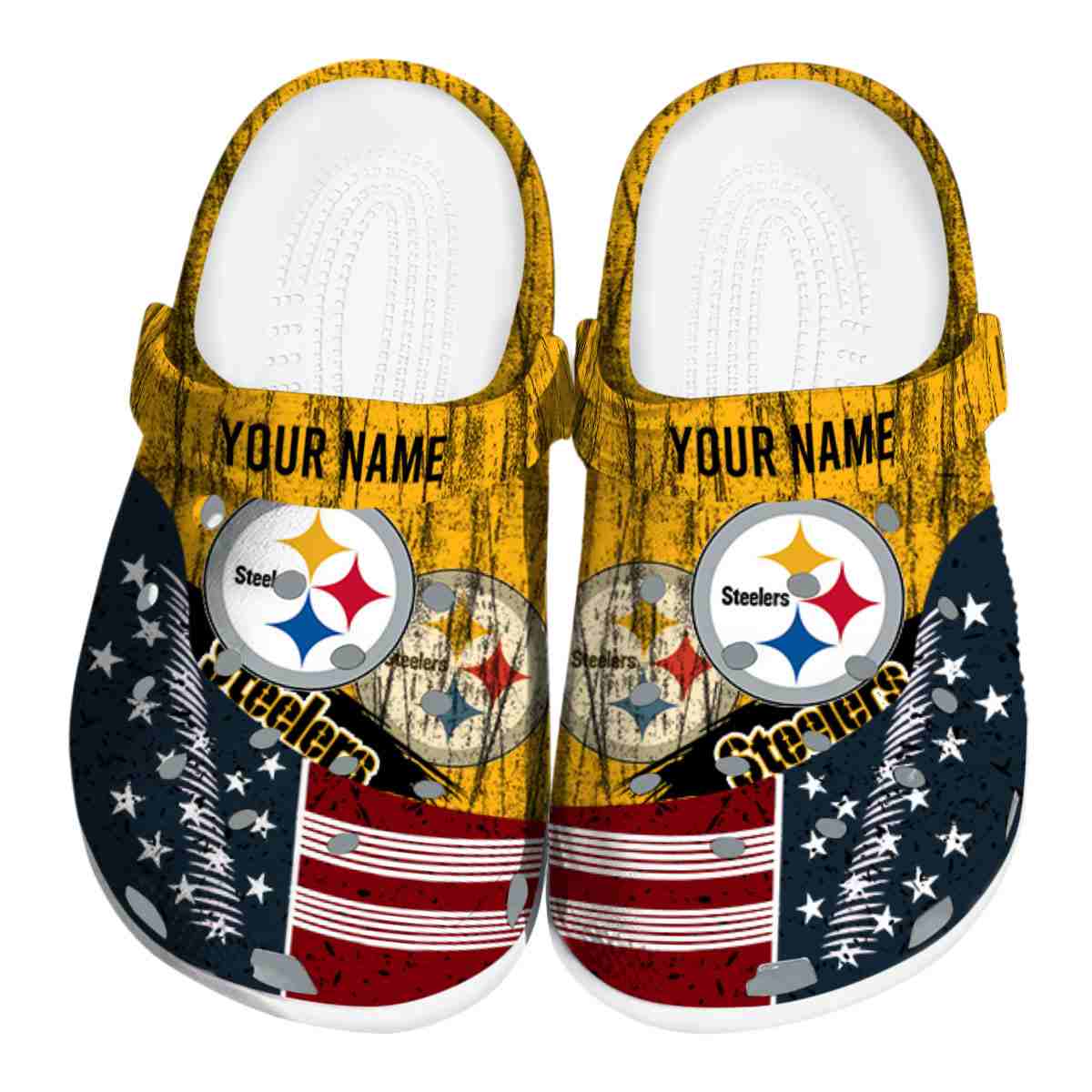 footwearmerch pittsburgh steelers nfl sport crocs crocband clogs shoes comfortable for men women and kids qwr7d
