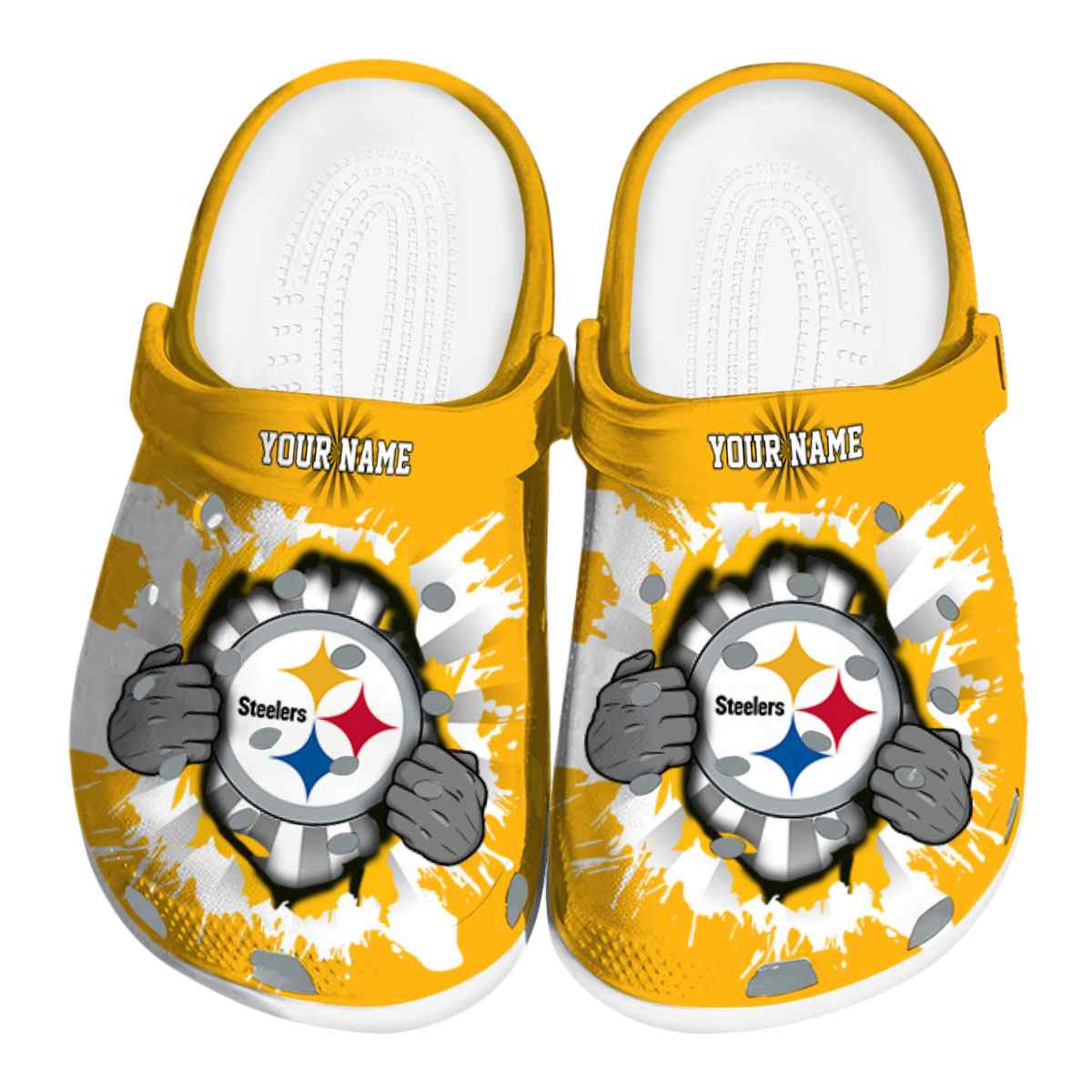 footwearmerch pittsburgh steelers nfl sport crocs crocband clogs shoes comfortable for men women and kids ryyzk