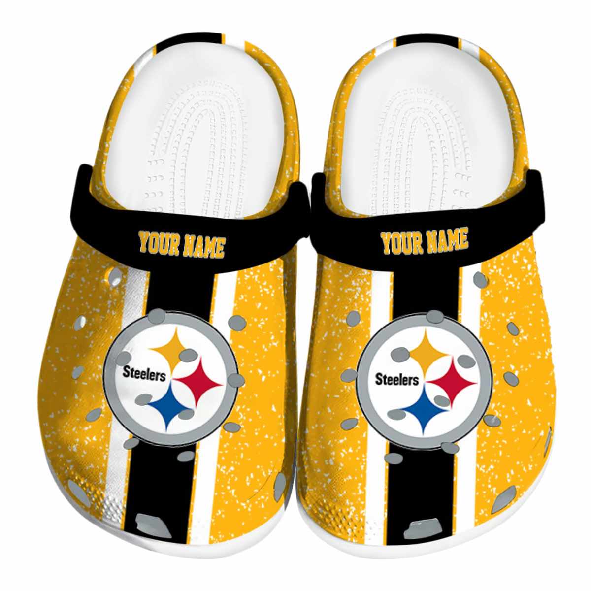 footwearmerch pittsburgh steelers nfl sport crocs crocband clogs shoes comfortable for men women and kids wnunw