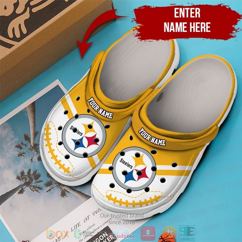 footwearmerch pittsburgh steelers nfl sport crocs crocband clogs shoes comfortable for men women and kids xrlqc