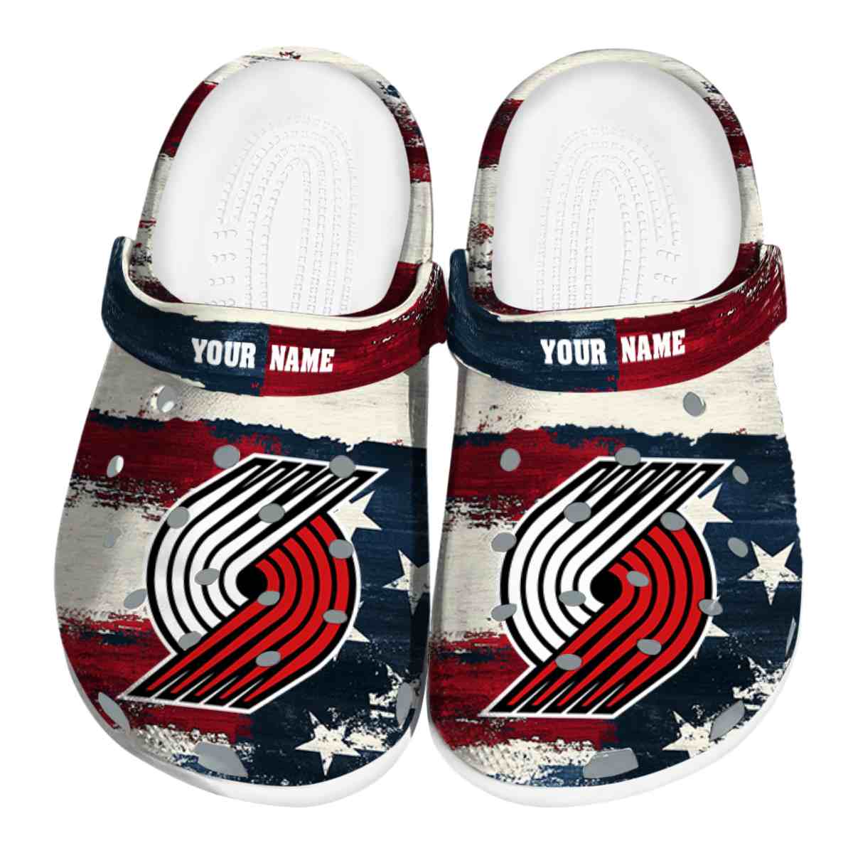 footwearmerch portland trail blazers nba sport crocs crocband clogs shoes comfortable for men women and kids fmn9t