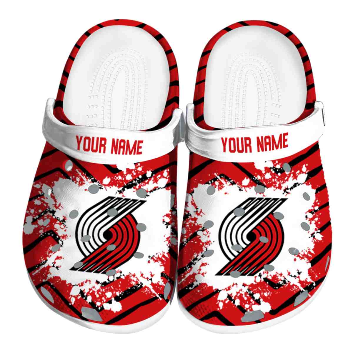 footwearmerch portland trail blazers nba sport crocs crocband clogs shoes comfortable for men women and kids taexo