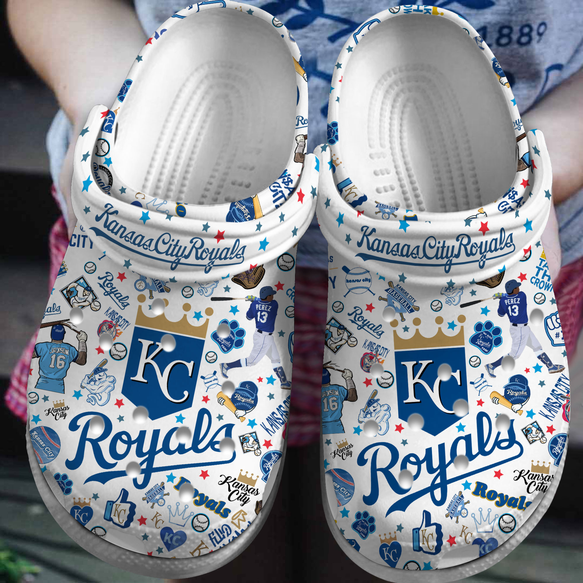 footwearmerch premium kansas city royals mlb sport crocs crocband clogs shoes for men women and kids 6hipi