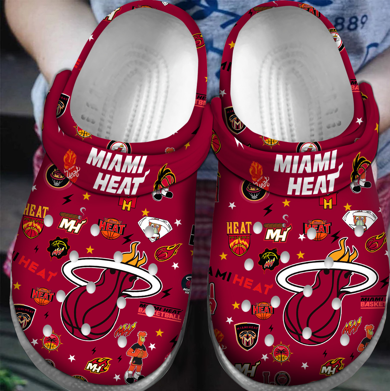 footwearmerch premium miami heat nba sport crocs crocband clogs shoes for men women and kids azwsa