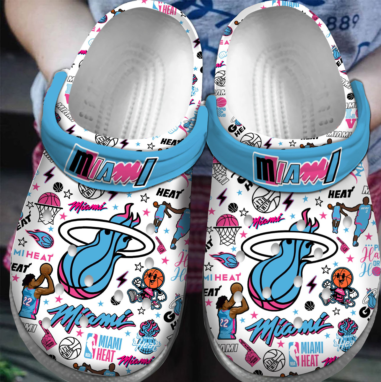 footwearmerch premium miami heat nba sport crocs crocband clogs shoes for men women and kids nhojc