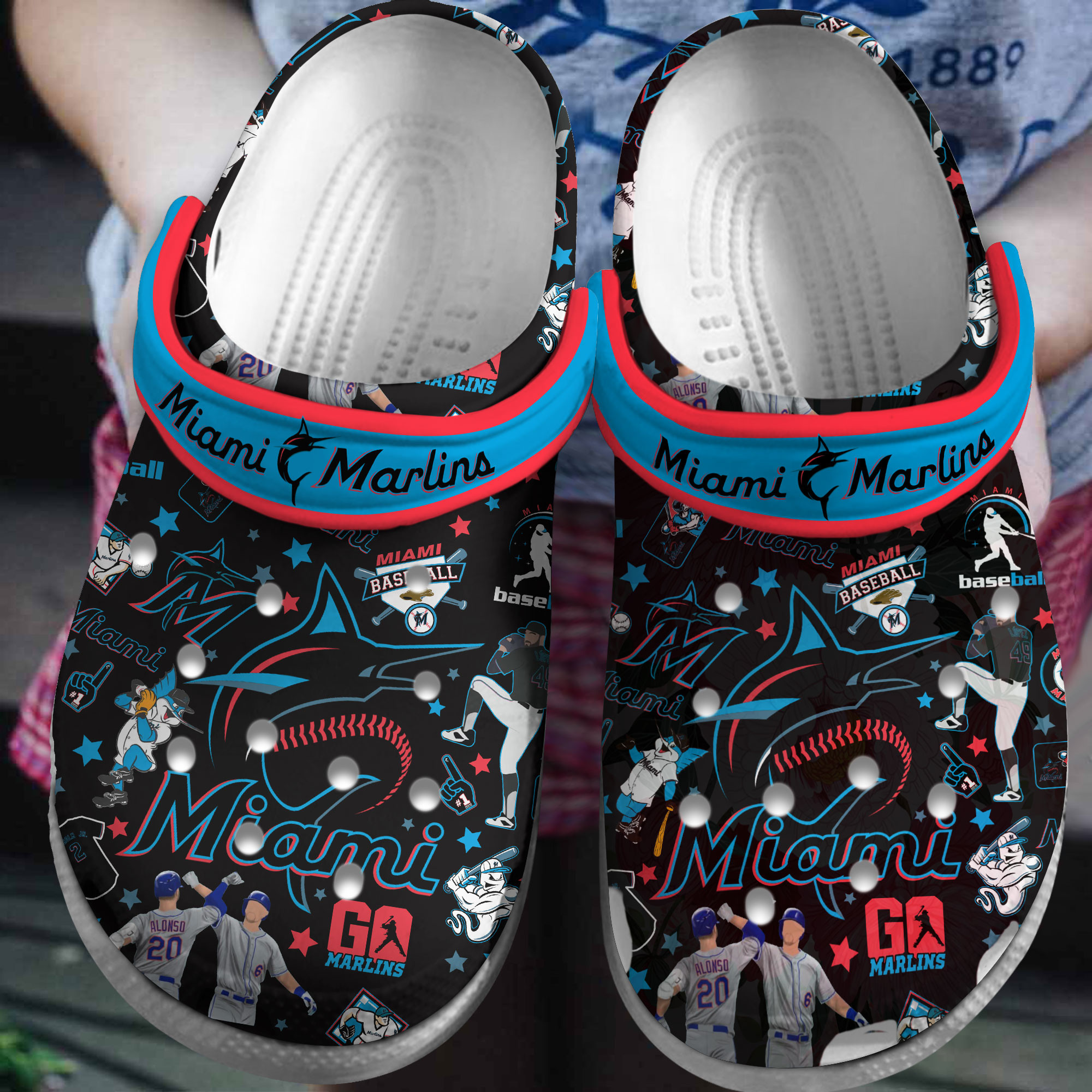 footwearmerch premium miami marlins mlb sport crocs crocband clogs shoes for men women and kids yqrz7