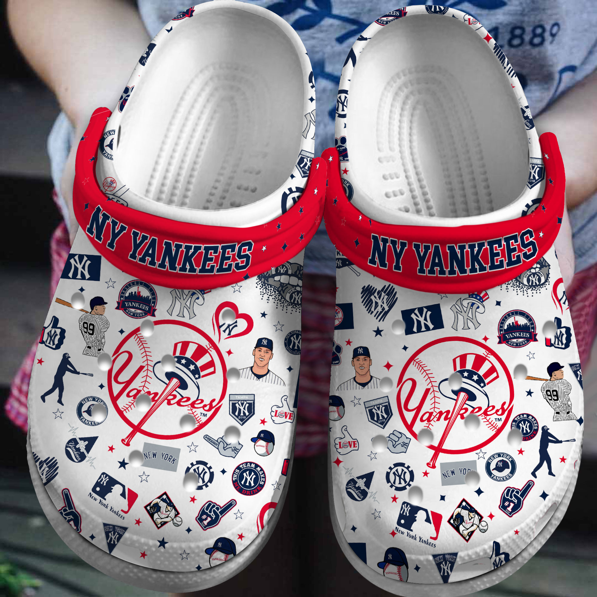 footwearmerch premium new york yankees mlb sport crocs crocband clogs shoes for men women and kids vbixa