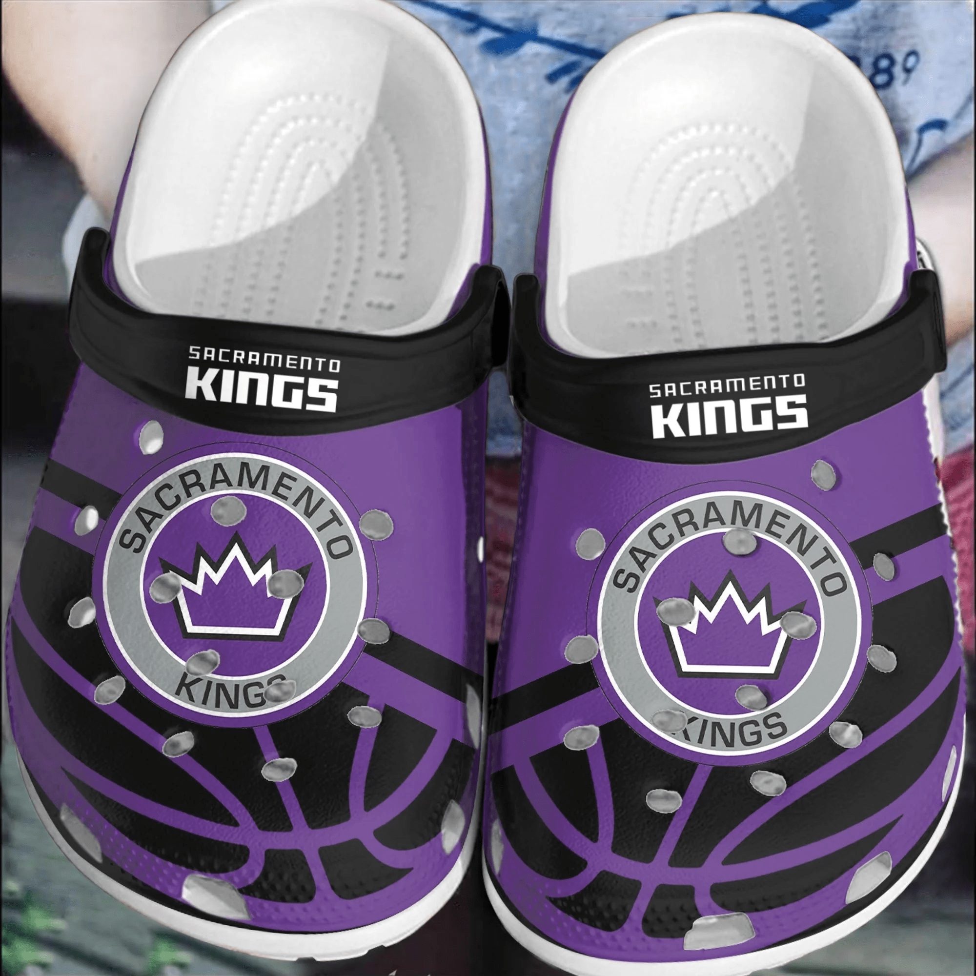 footwearmerch sacramento kings basketball crocband shoes comfortable crocs clogs for men women ffcqb