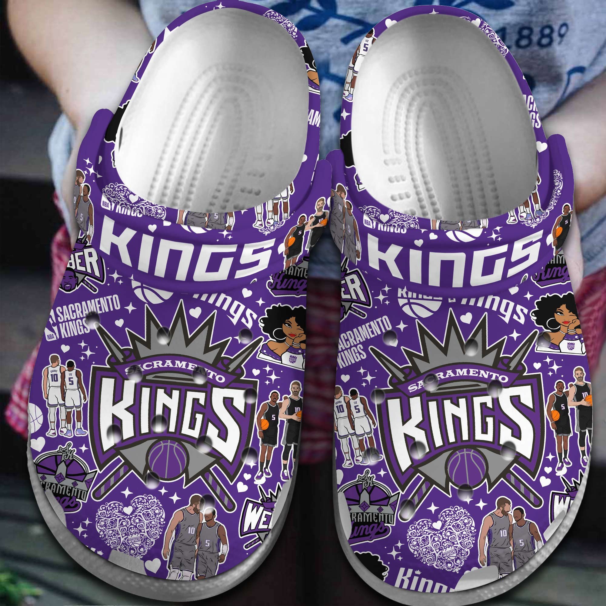 footwearmerch sacramento kings nba basketball sport crocs crocband clogs shoes comfortable for men women and kids ezamh