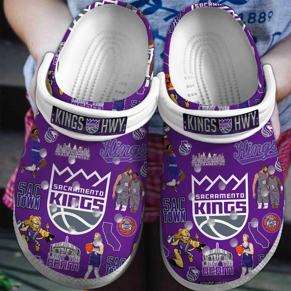 footwearmerch sacramento kings nba basketball sport crocs crocband clogs shoes comfortable for men women and kids pas01