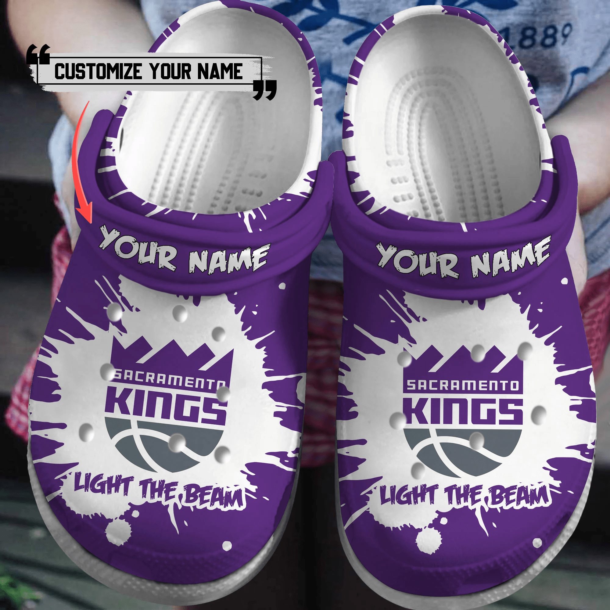 footwearmerch sacramento kings nba sport crocs crocband clogs shoes comfortable for men women and kids nqth5