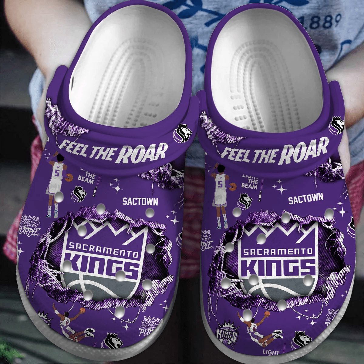 footwearmerch sacramento kings nba sport crocs crocband clogs shoes comfortable for men women and kids okhrv