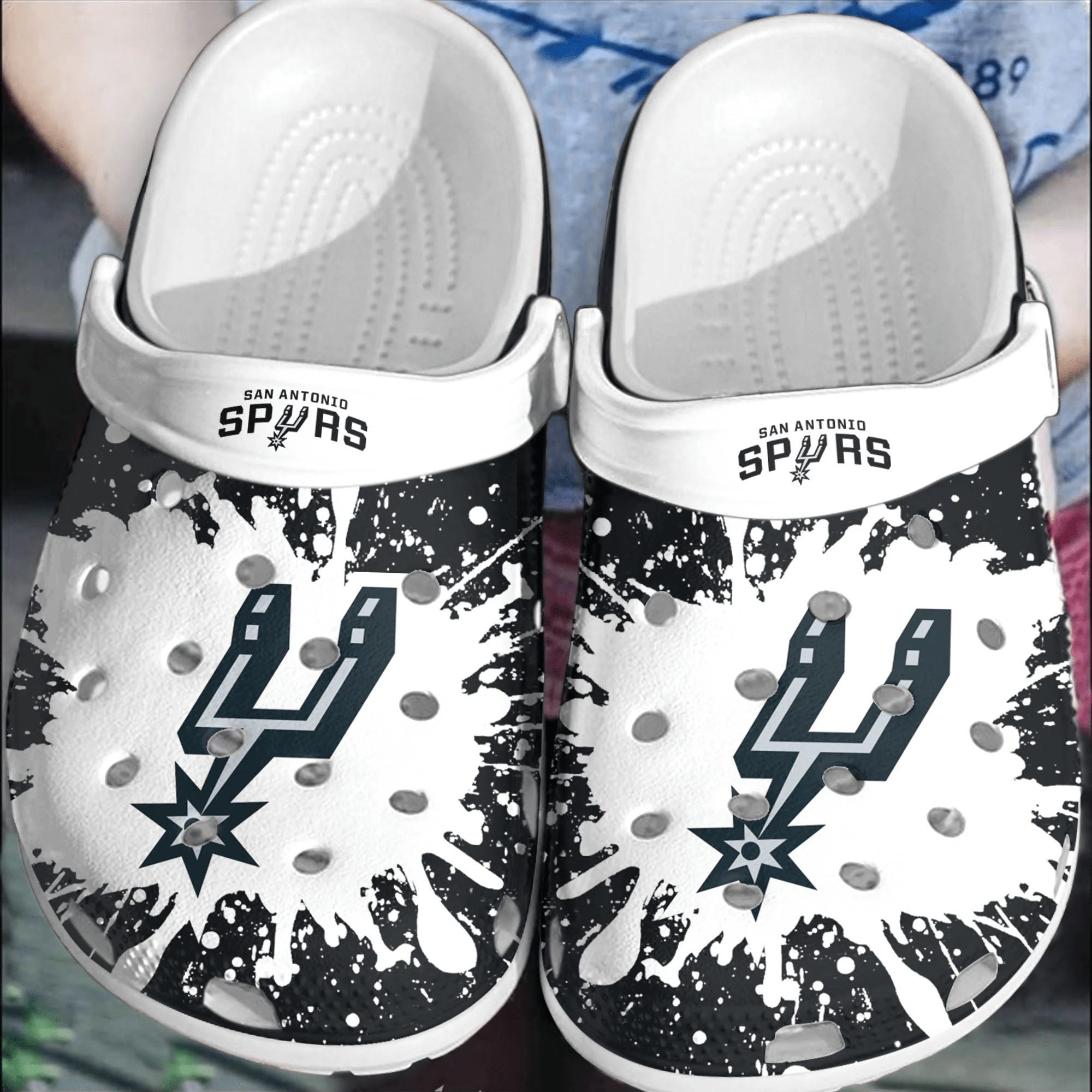 footwearmerch san antonio spurs basketball crocband comfortable crocs shoes clogs for men women el2vn