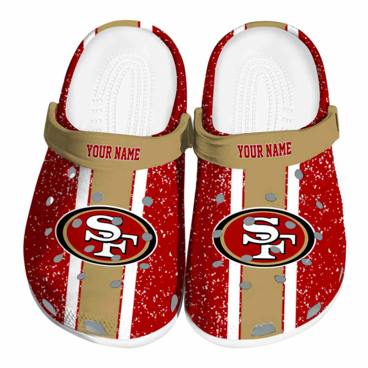 footwearmerch san francisco 49ers nfl sport crocs crocband clogs shoes comfortable for men women and kids 1skum