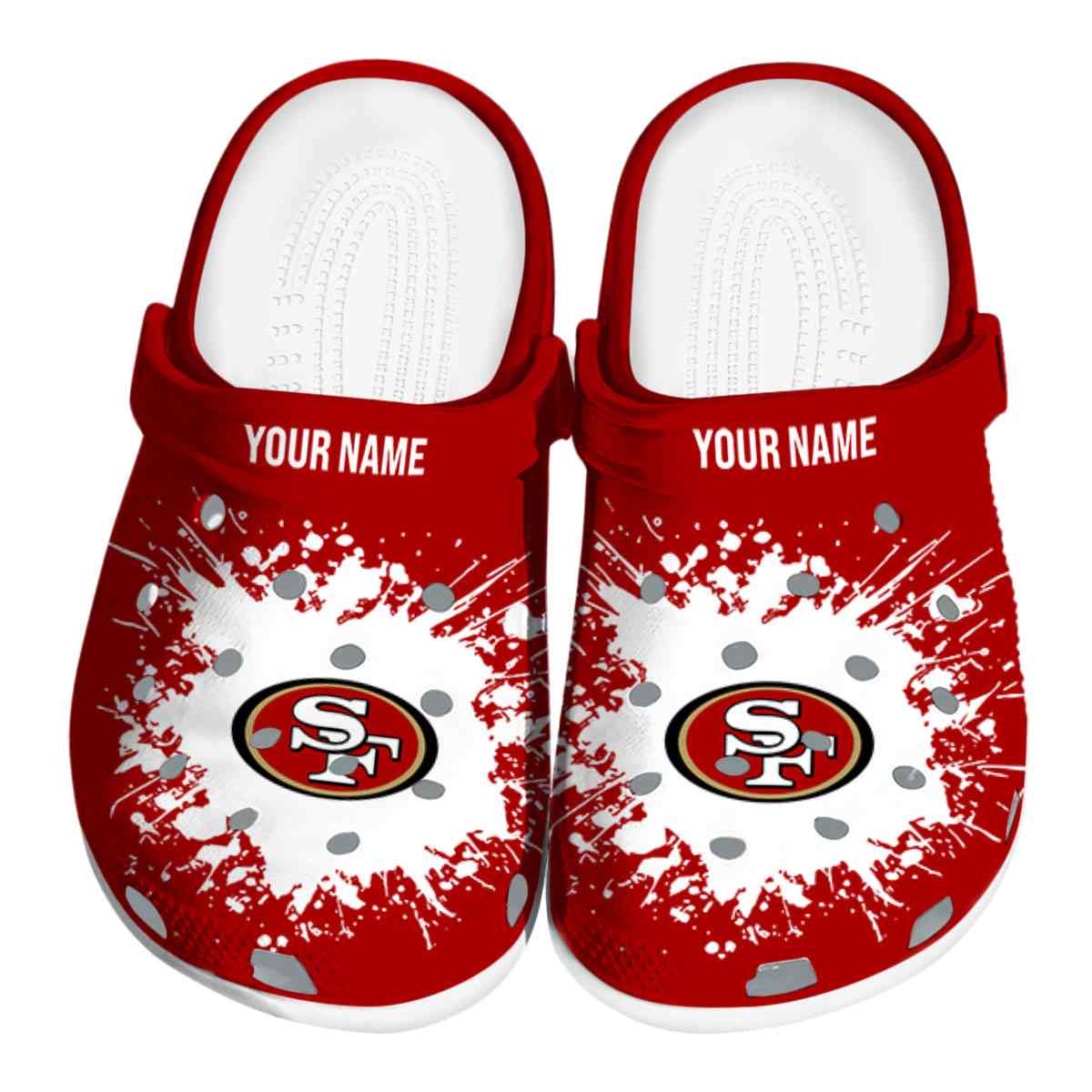 footwearmerch san francisco 49ers nfl sport crocs crocband clogs shoes comfortable for men women and kids 2ra7k