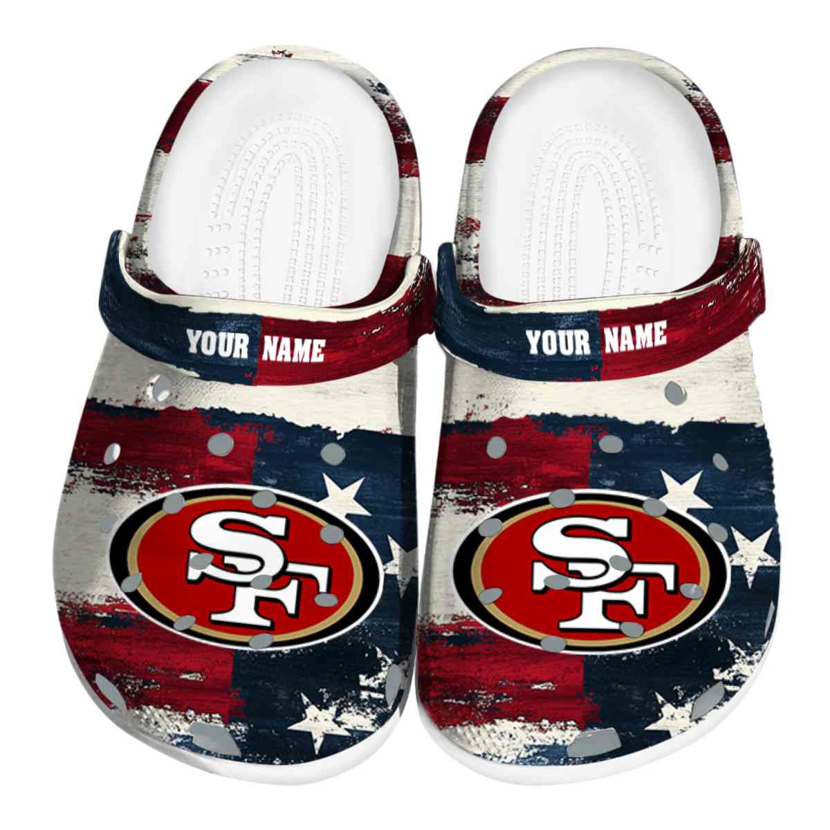 footwearmerch san francisco 49ers nfl sport crocs crocband clogs shoes comfortable for men women and kids 6xuoz