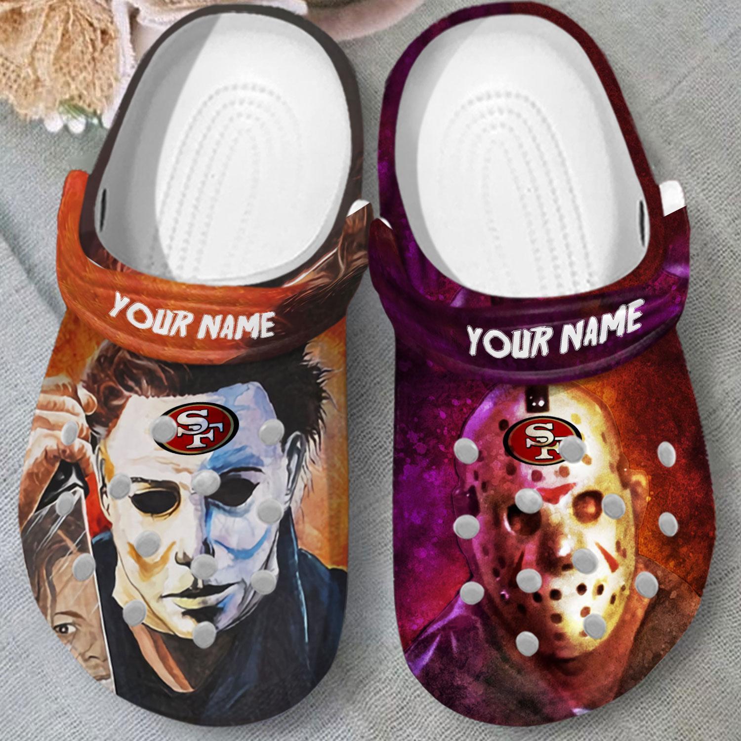 footwearmerch san francisco 49ers nfl sport crocs crocband clogs shoes comfortable for men women and kids a9cqr