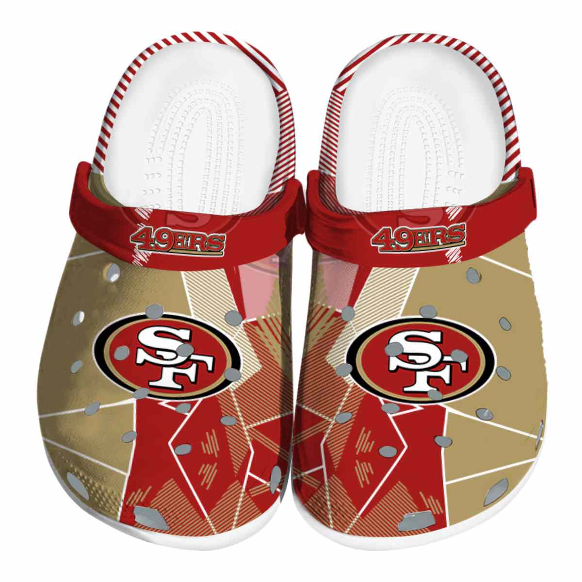 footwearmerch san francisco 49ers nfl sport crocs crocband clogs shoes comfortable for men women and kids bs4po