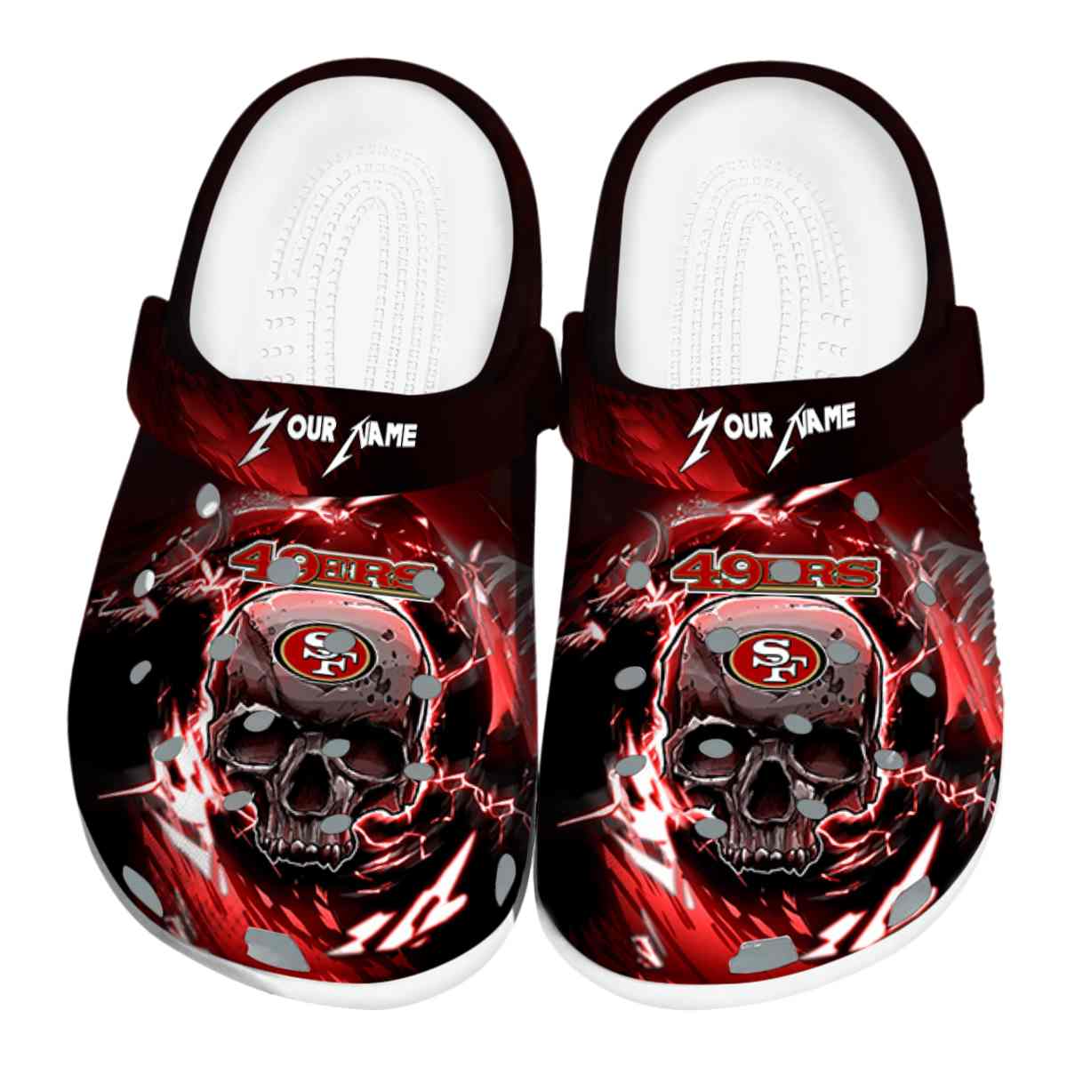 footwearmerch san francisco 49ers nfl sport crocs crocband clogs shoes comfortable for men women and kids cm5ws