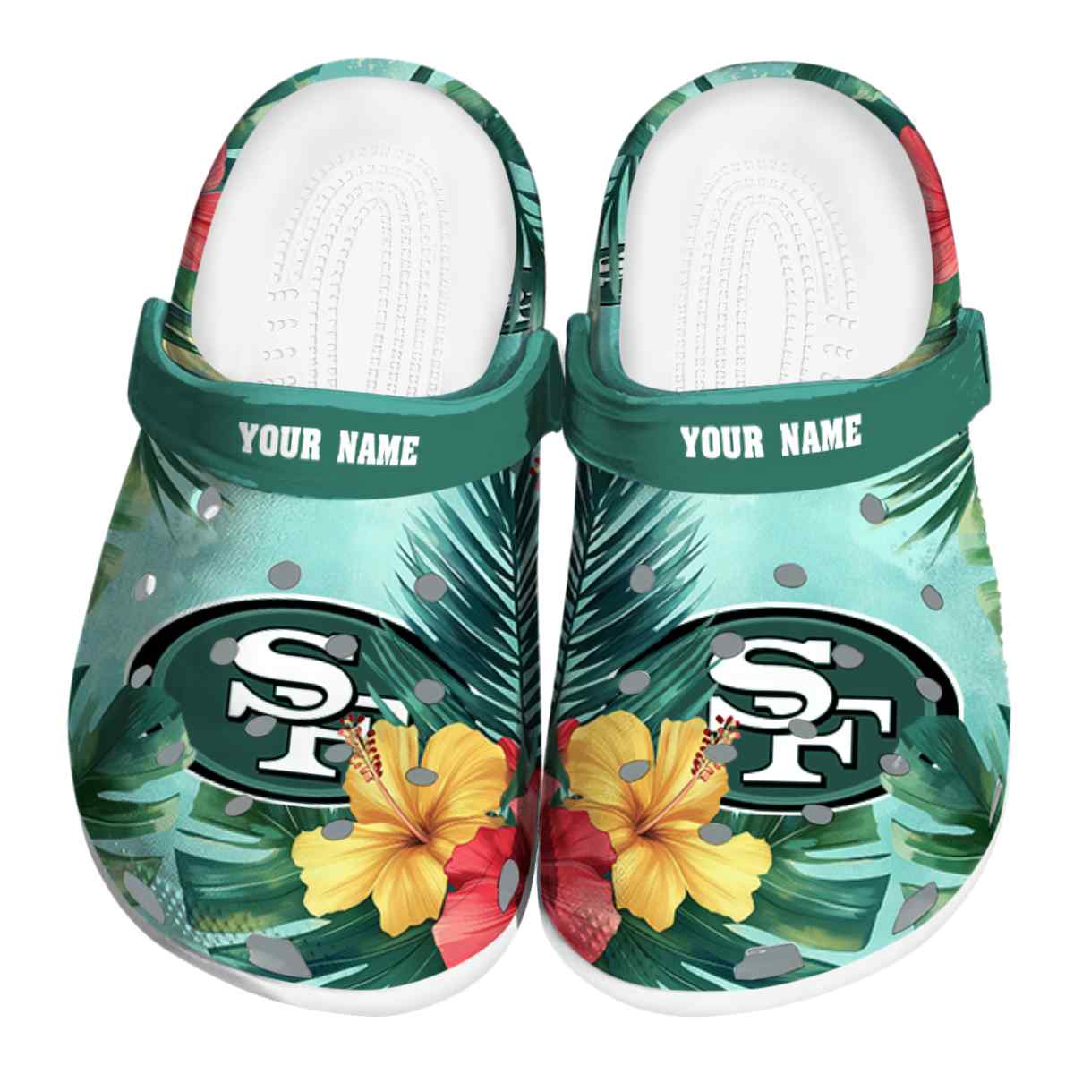 footwearmerch san francisco 49ers nfl sport crocs crocband clogs shoes comfortable for men women and kids crcsq