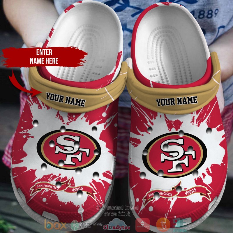 footwearmerch san francisco 49ers nfl sport crocs crocband clogs shoes comfortable for men women and kids igofq