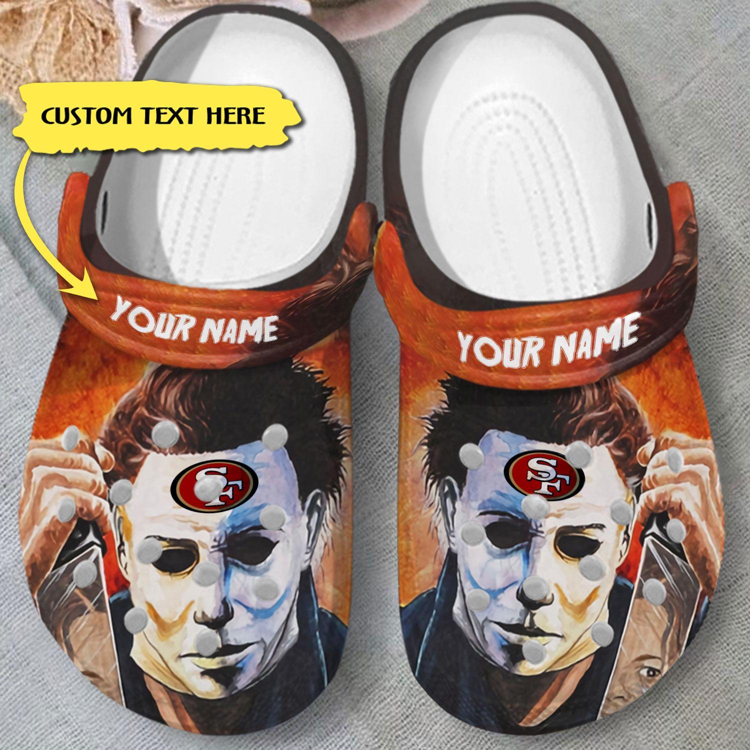 footwearmerch san francisco 49ers nfl sport crocs crocband clogs shoes comfortable for men women and kids iobi5