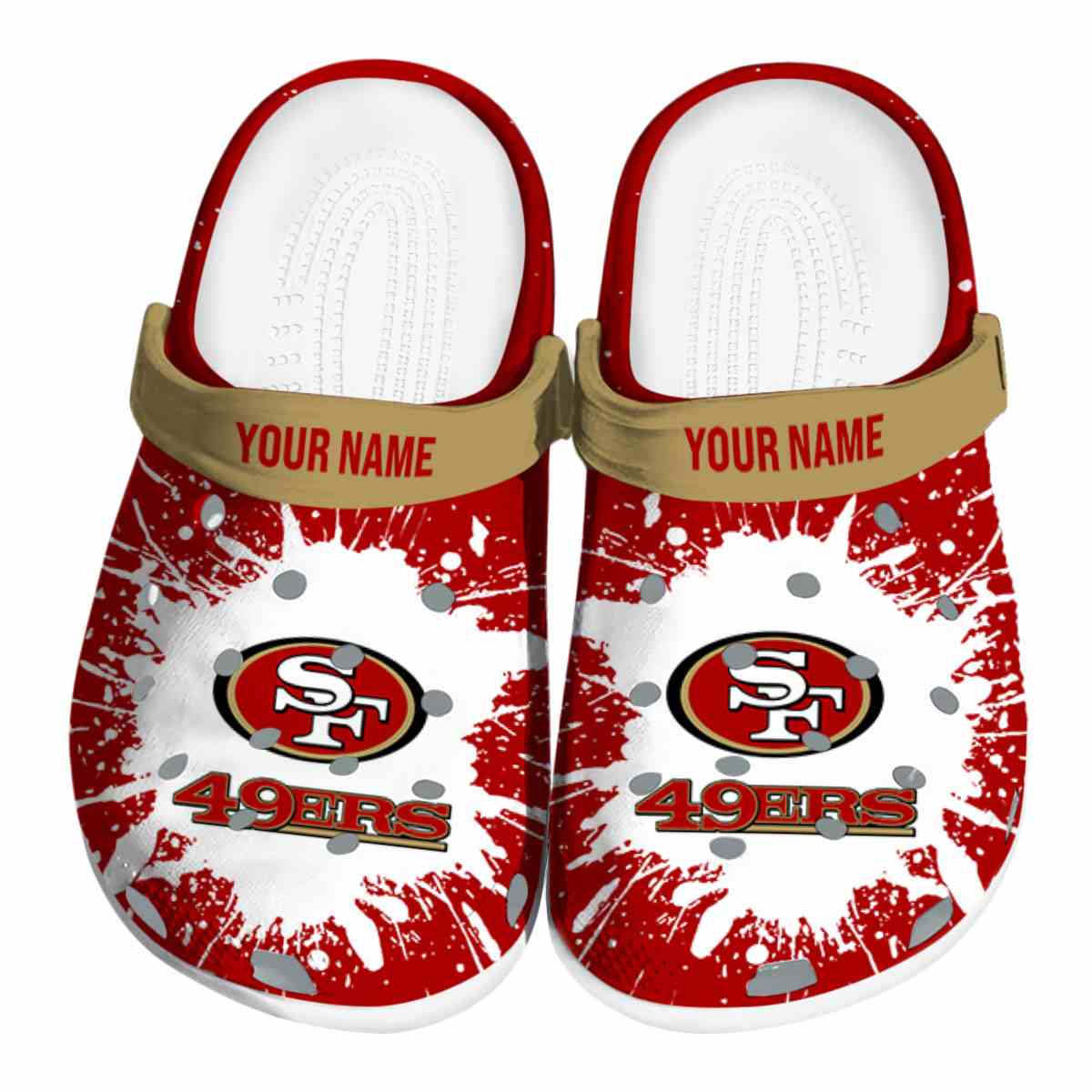 footwearmerch san francisco 49ers nfl sport crocs crocband clogs shoes comfortable for men women and kids iox2r