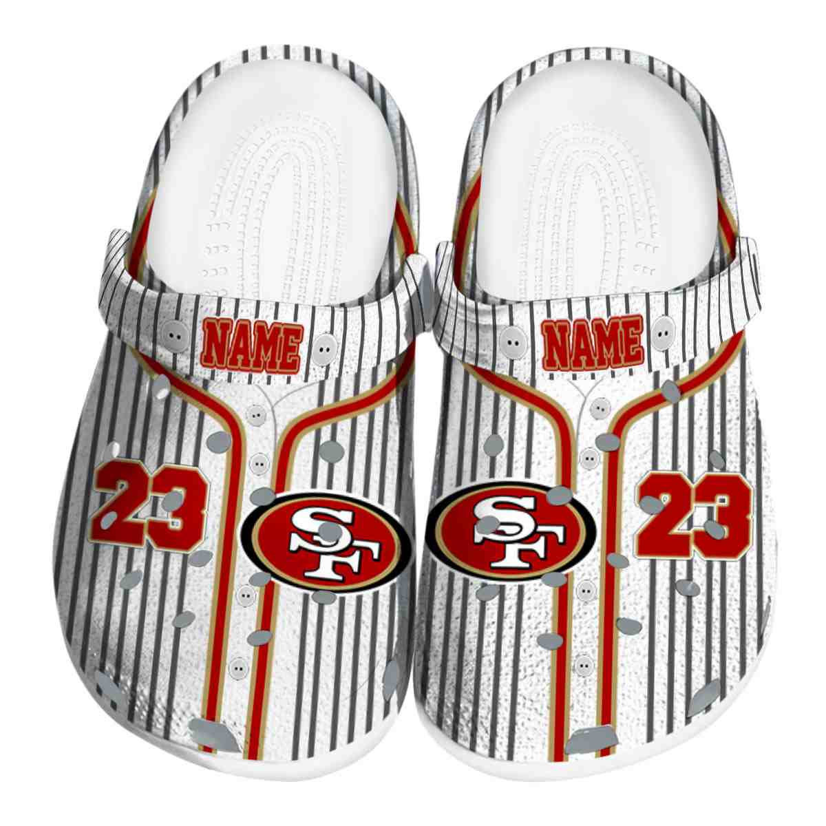 footwearmerch san francisco 49ers nfl sport crocs crocband clogs shoes comfortable for men women and kids iro0p