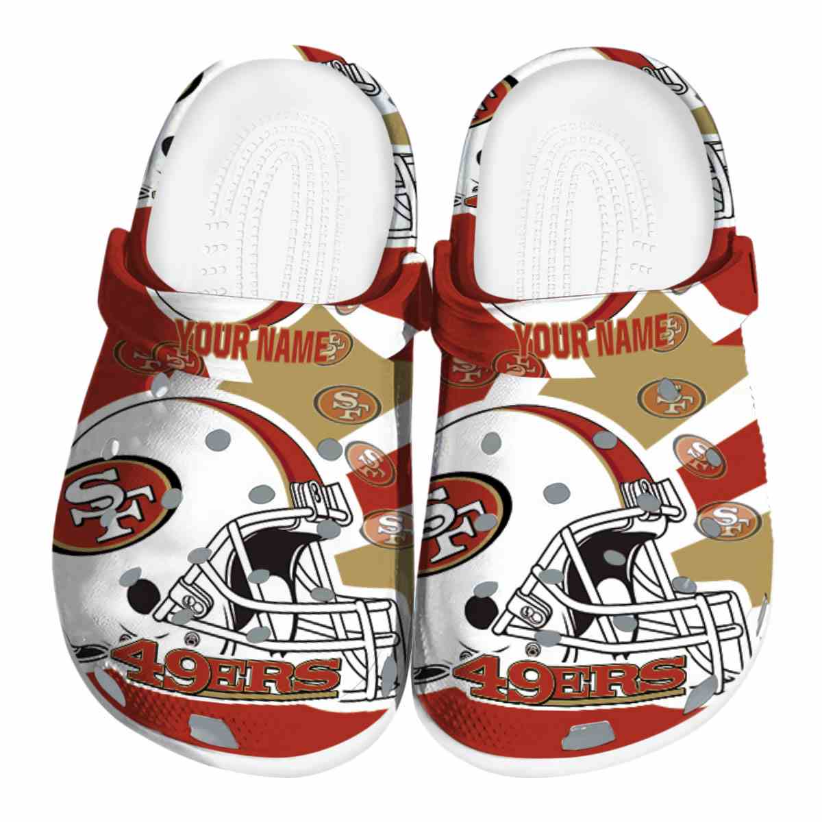 footwearmerch san francisco 49ers nfl sport crocs crocband clogs shoes comfortable for men women and kids n0cei
