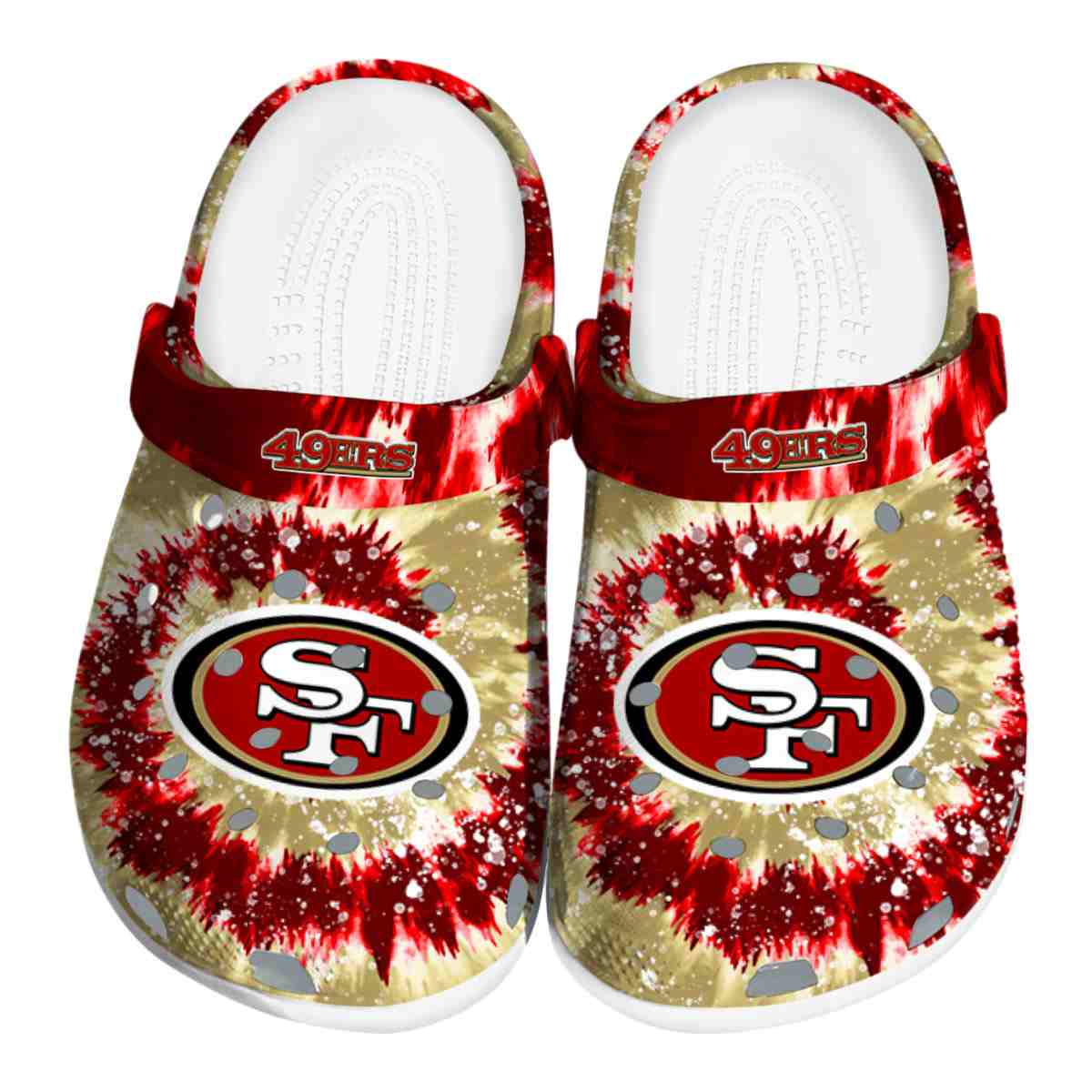 footwearmerch san francisco 49ers nfl sport crocs crocband clogs shoes comfortable for men women and kids pxjmp