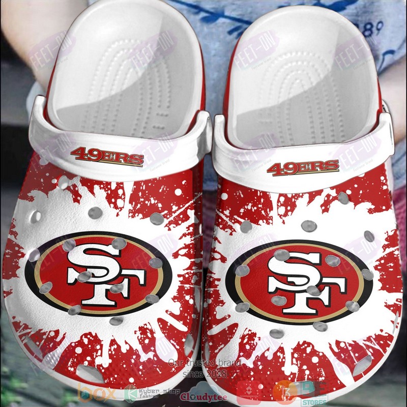 footwearmerch san francisco 49ers nfl sport crocs crocband clogs shoes comfortable for men women and kids qrtxn