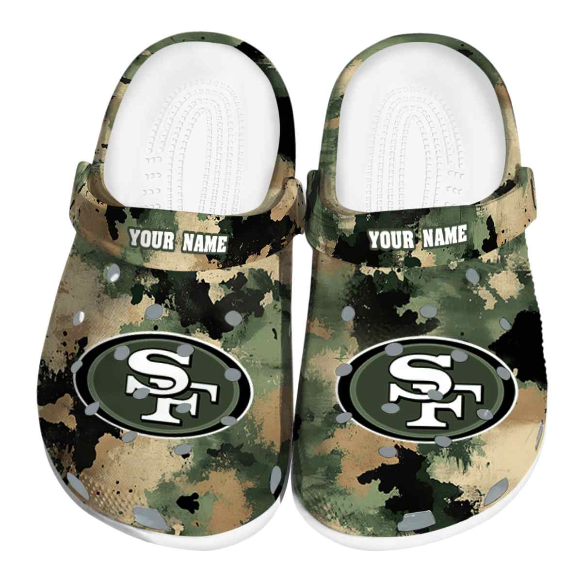 footwearmerch san francisco 49ers nfl sport crocs crocband clogs shoes comfortable for men women and kids rv50b