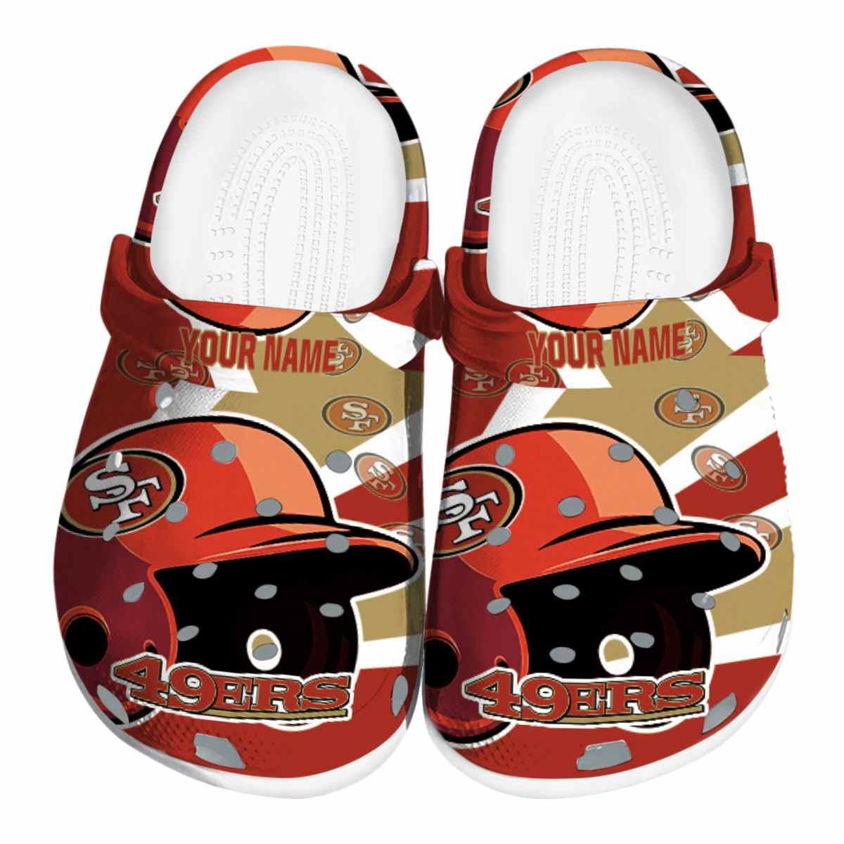 footwearmerch san francisco 49ers nfl sport crocs crocband clogs shoes comfortable for men women and kids ugrji