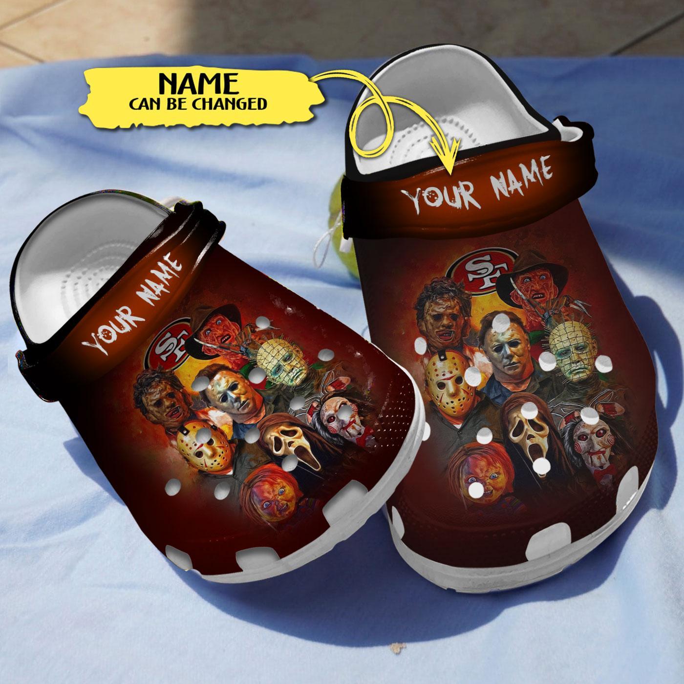 footwearmerch san francisco 49ers nfl sport crocs crocband clogs shoes comfortable for men women and kids z39nt