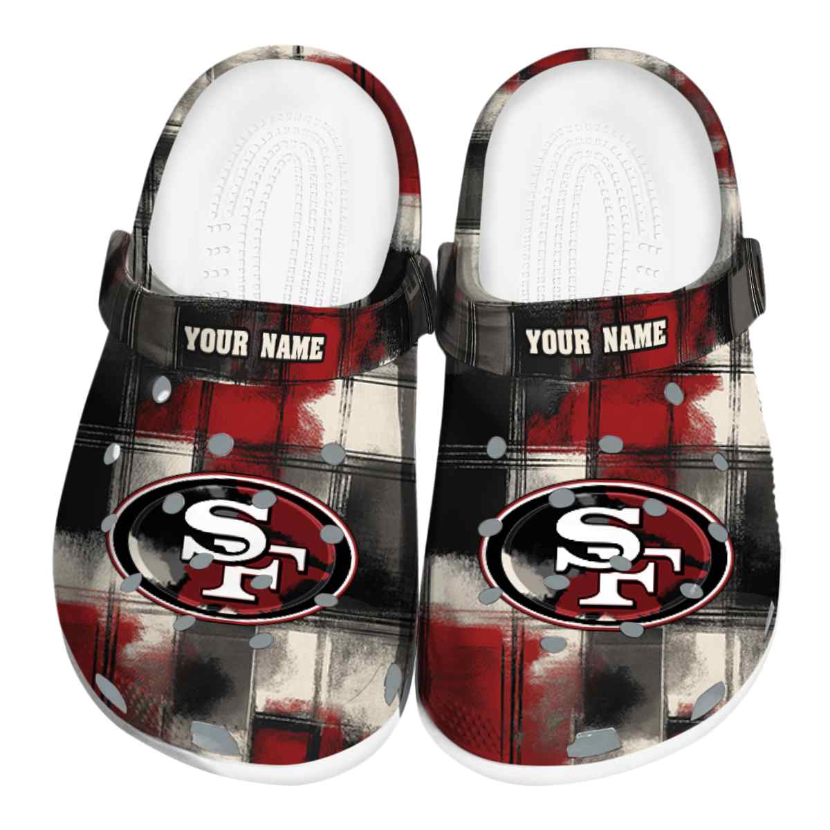 footwearmerch san francisco 49ers nfl sport crocs crocband clogs shoes comfortable for men women and kids zil4t