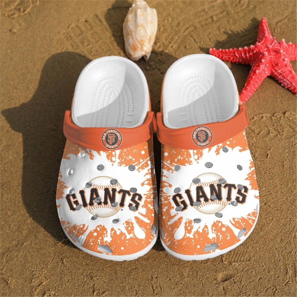 footwearmerch san francisco giants mlb sport crocs crocband clogs shoes comfortable for men women and kids k4dbi