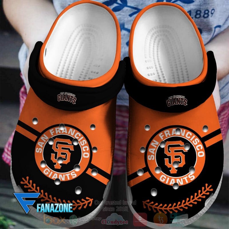 footwearmerch san francisco giants orange black mlb sport crocs clogs crocband shoes comfortable for men women and kids 0kigz