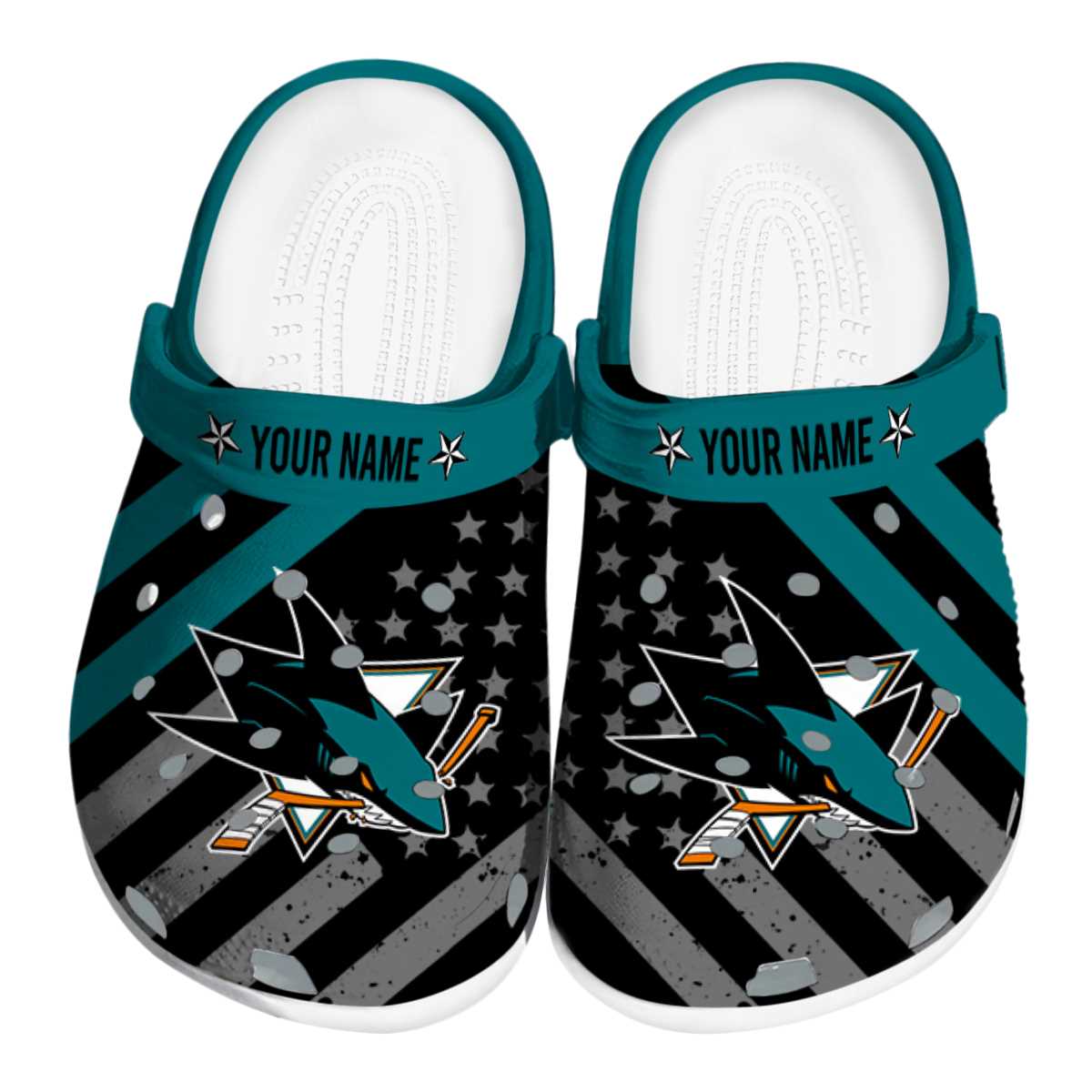 footwearmerch san jose sharks nhl sport crocs crocband clogs shoes comfortable for men women and kids 3cdge