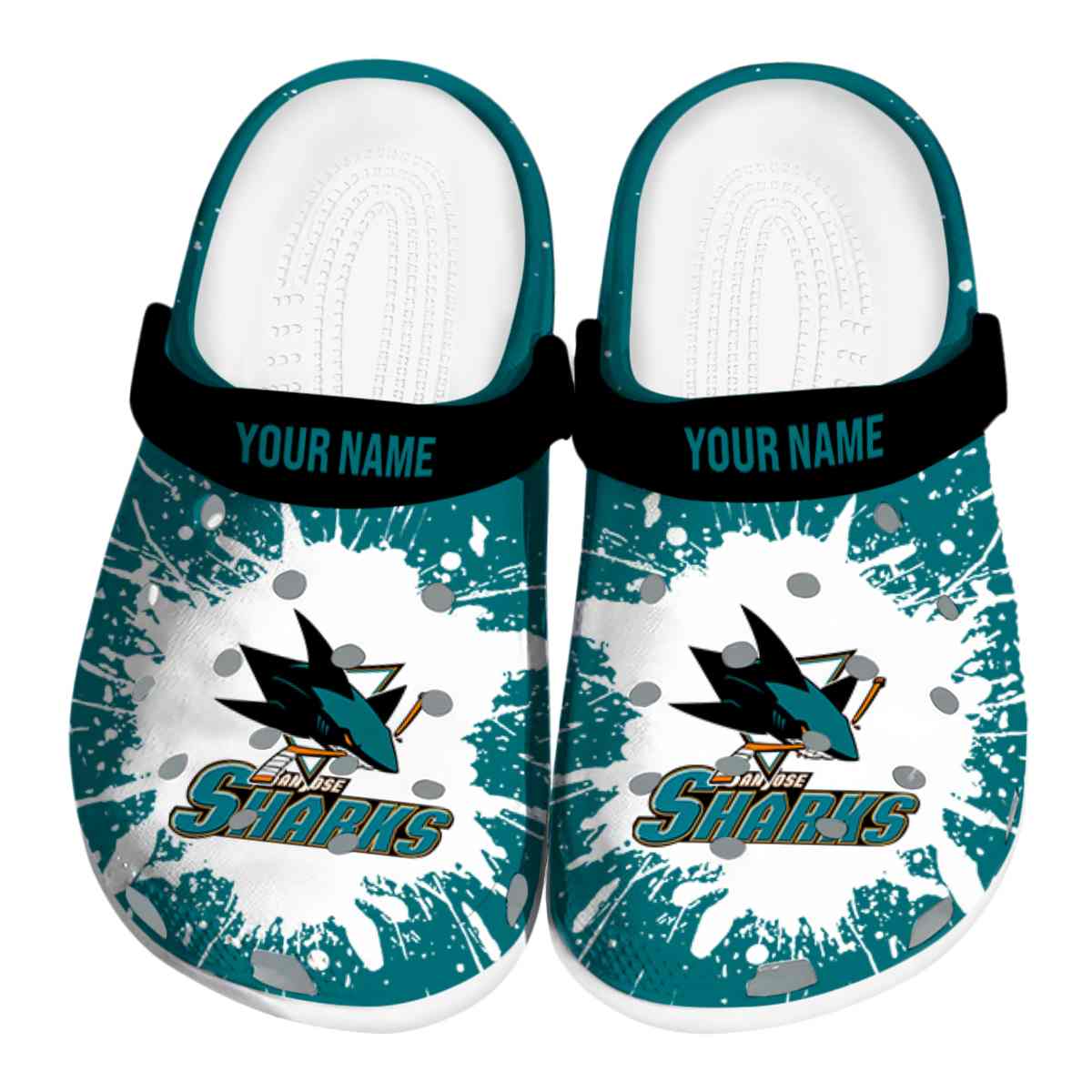footwearmerch san jose sharks nhl sport crocs crocband clogs shoes comfortable for men women and kids vneve