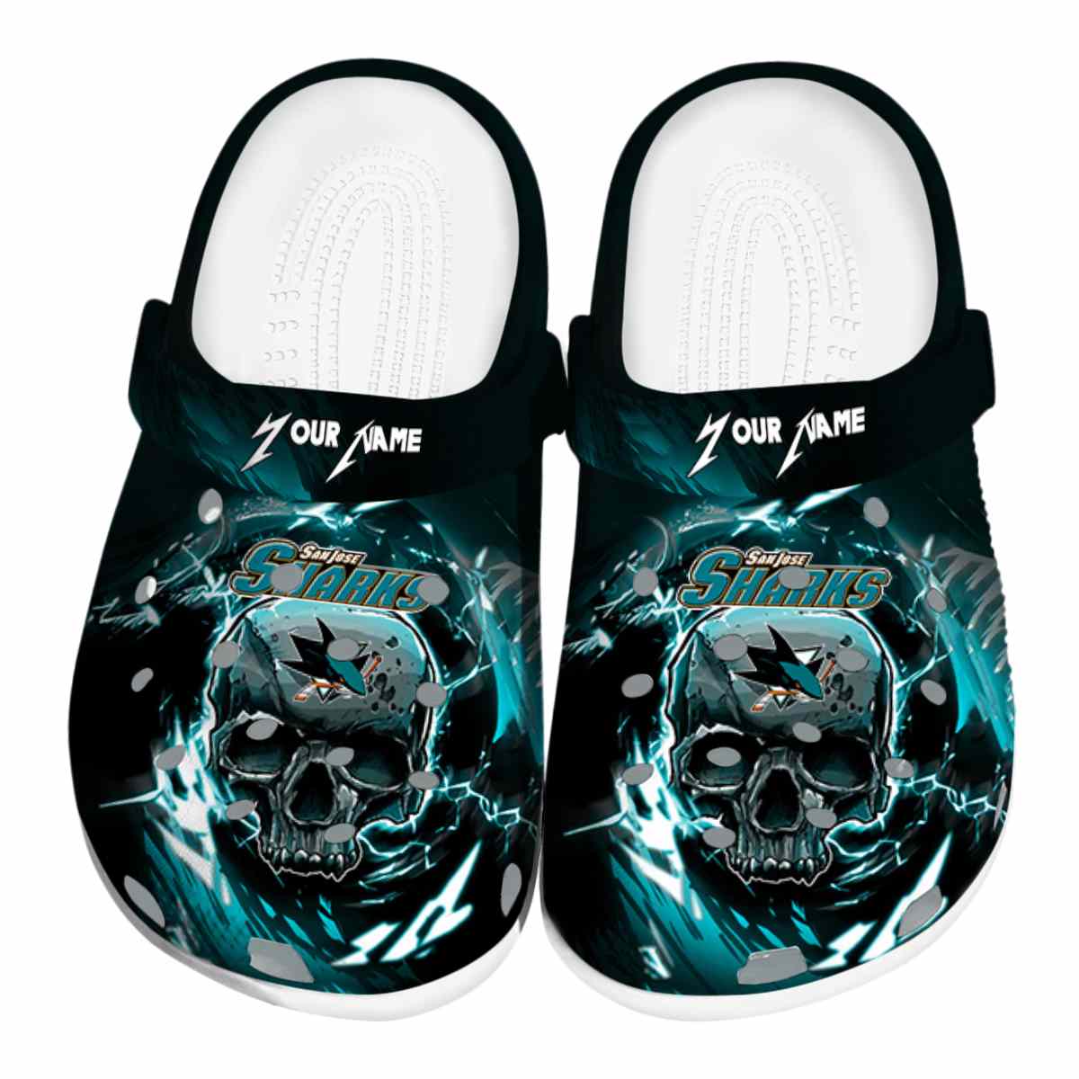 footwearmerch san jose sharks nhl sport crocs crocband clogs shoes comfortable for men women and kids wl3jy