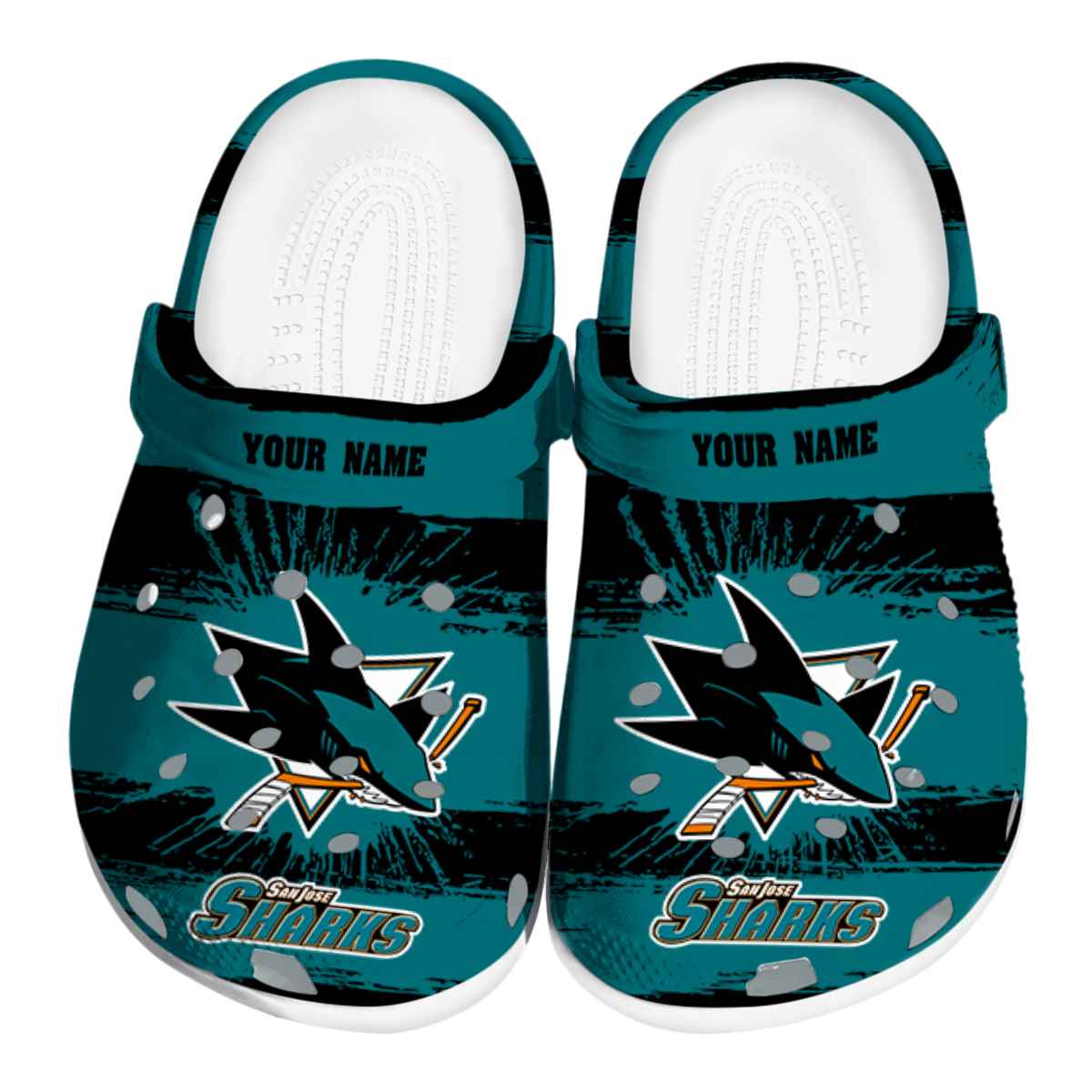 footwearmerch san jose sharks nhl sport crocs crocband clogs shoes comfortable for men women and kids zdrev