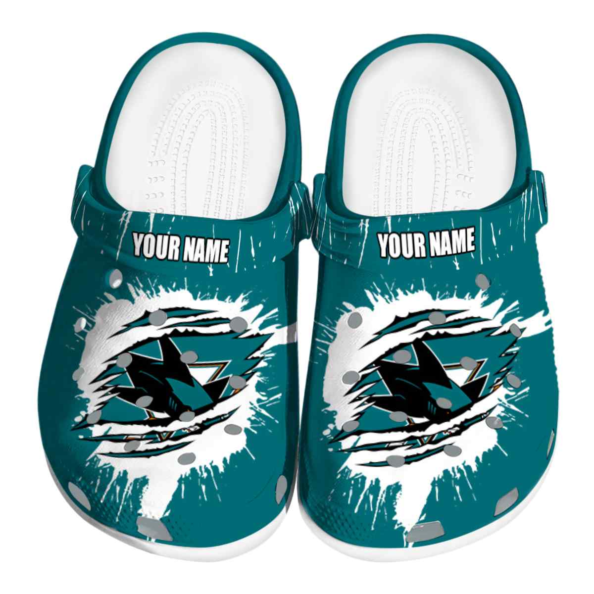 footwearmerch san jose sharks nhl sport crocs crocband clogs shoes comfortable for men women and kids zhdpj